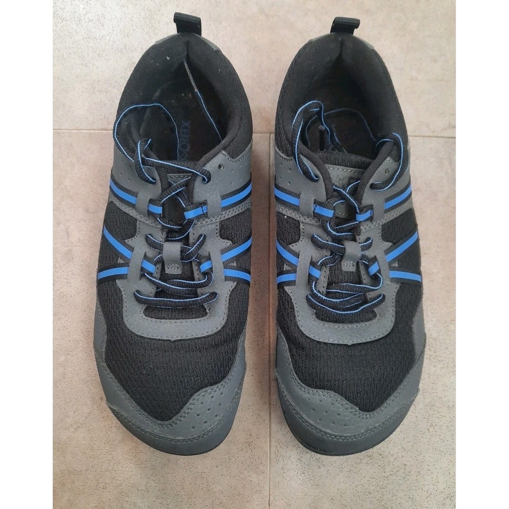 Women’s Casual Athletic Sneakers - Black & Gray with Blue Accents
